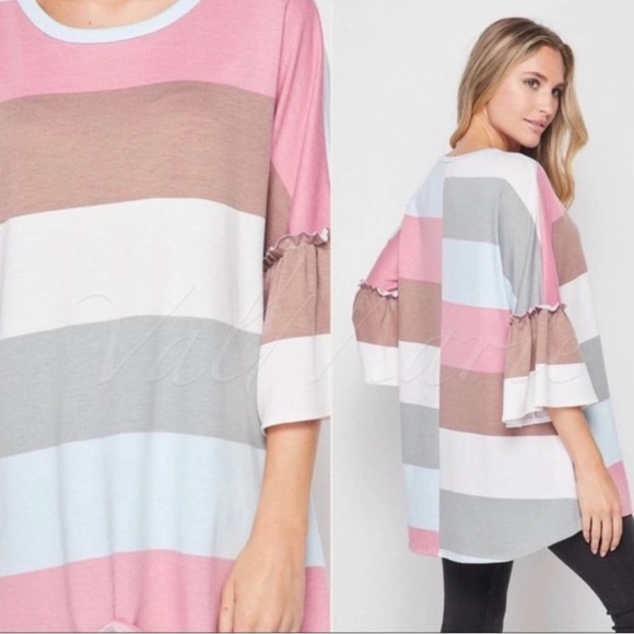 Striped Oversized Top for Women - Picture 2 of 3